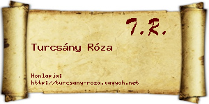 Turcsány Róza névjegykártya