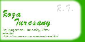 roza turcsany business card